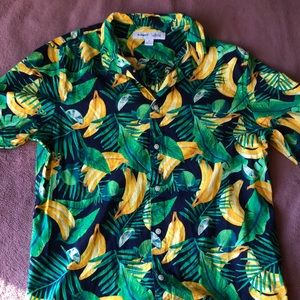 Banana button up shirt